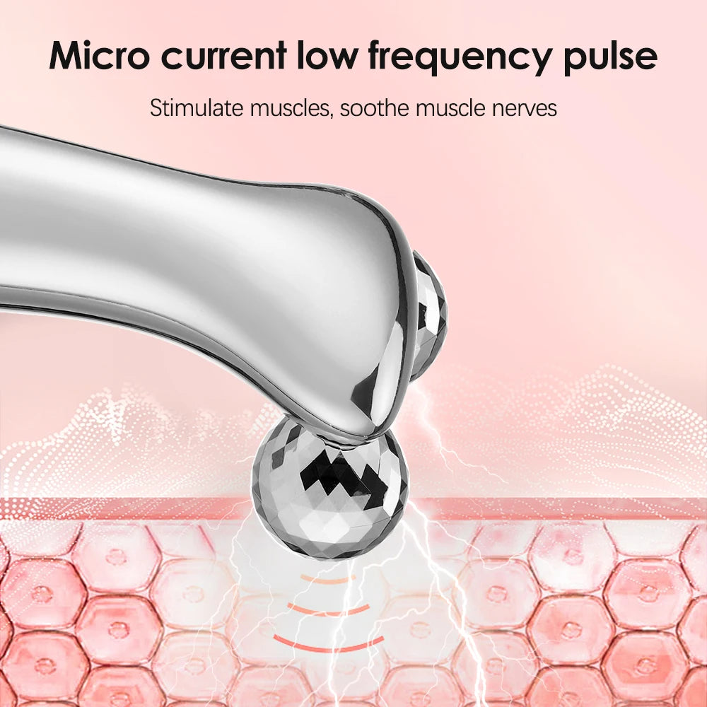 Electric Facial Slimming Rollor Facial Micro-current Beauty Instrument Face Lift Roller Massager Skin Tighten Beauty Devices